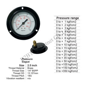 Pressure-Gauge-2.5-นิ้ว-ออกหลัง-ด้านล่าง-มีปีก-10kgf