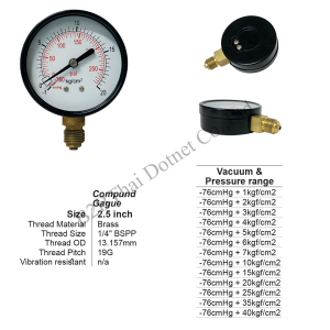 Compound gauge 2.5 นิ้ว