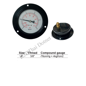 Compound gauge 4 นิ้ว ออกหลัง ด้านล่าง มีปีก