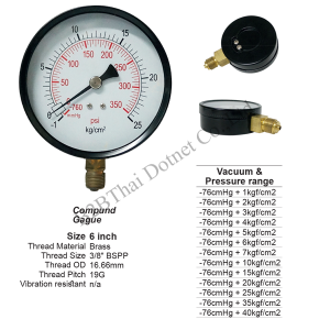 Compound gauge 6 นิ้ว 2 40kgf