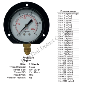 Pressure Gauge 2.5 มีปีก